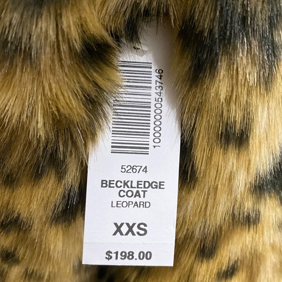 Brand New with tag, Unworn, ARITZIA Tatula Beckledge Leopard Coat (faux fur) XXS - Picture 2 of 8